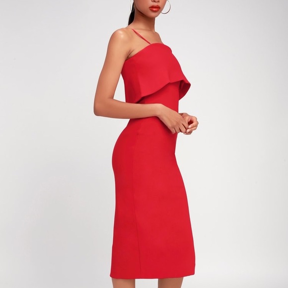 Elliatt Dresses & Skirts - NWT Revolve Elliatt Marino Red Midi Flounce Dress